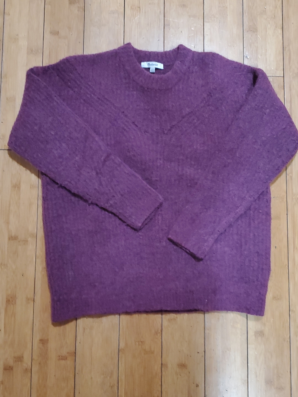 Madewell Women's XXS Plum Crewneck Sweater Oversized